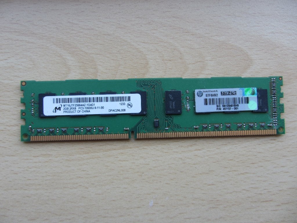 Micron 2GB PC3-10600 DDR3-1333MHz non-ECC Unbuffered CL9, Computers en Software, RAM geheugen, 1333 MHz, DDR3, Ophalen of Verzenden