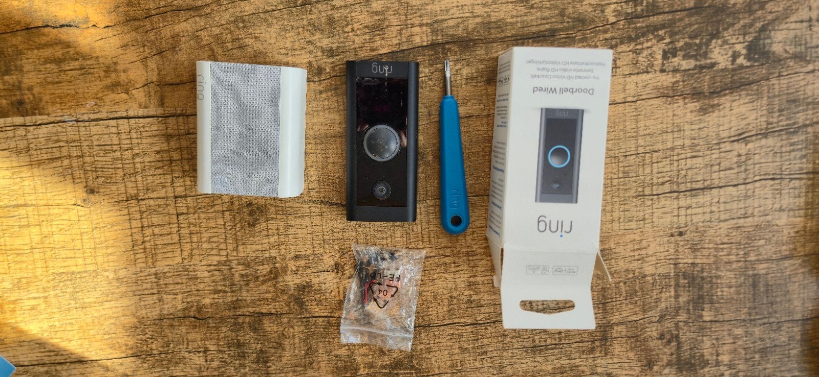 Ring deurbel wired met gongl, Ophalen of Verzenden, Ingebouwde camera, Zo goed als nieuw, Bedraad