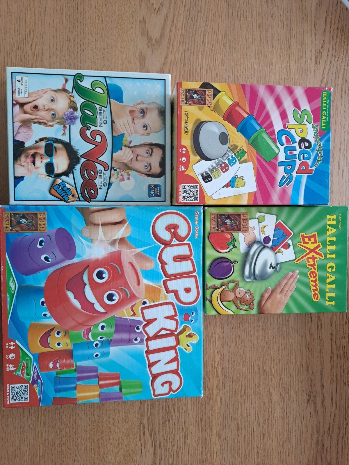 Spellen Speed Cups, Halli Galli Extreme, Cup King, JaNee, Vijf spelers of meer, Ophalen of Verzenden, Gebruikt, 999 Games, Haba