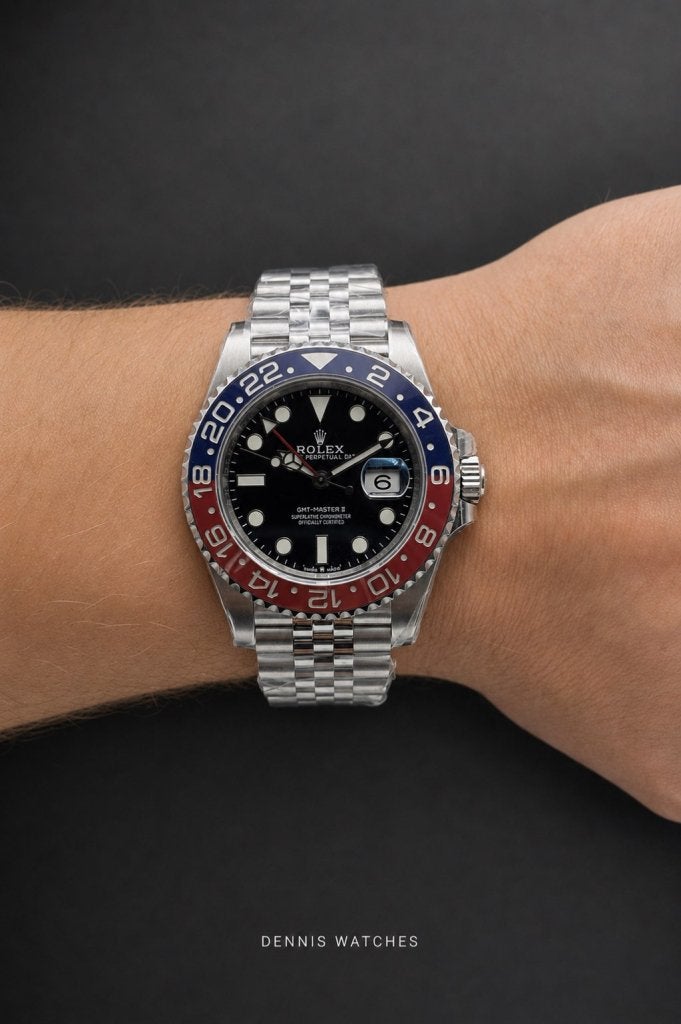 GMT Master II Pepsi 126710BLRO Jubilee Oyster, Ophalen, DW, Waterdicht, Denniswatchesnoreply@kpn.nl