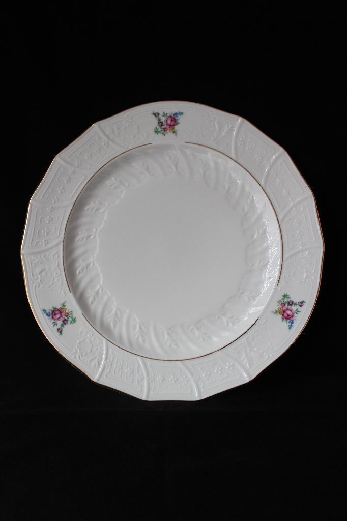 Antiek Boheems Pirkenhammer Rose set van 3 borden c 1930, Antiek en Kunst, Ophalen of Verzenden