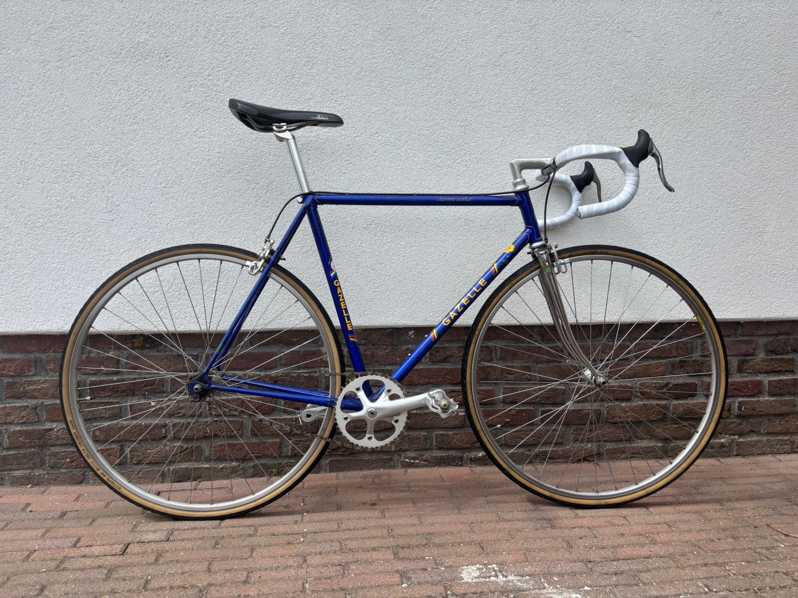 Vintage gazelle racefiets / stadsfiets (single speed), Ophalen, Minder dan 10 versnellingen, Staal, Zo goed als nieuw