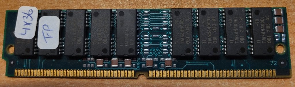 4 MB FPM-RAM 72-pin 1Mx36 Parity Simm 70ns TM124MBK36B-70, Computers en Software, Ophalen of Verzenden