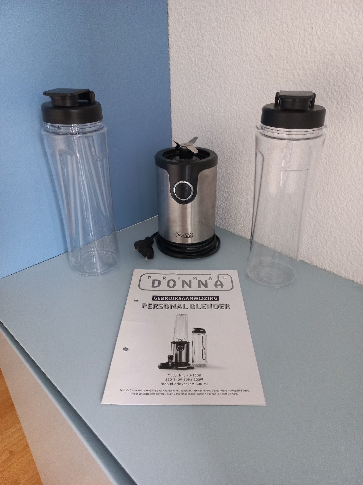 Prima Donna personal blender en 2 drinkbekers 500 ml, Ophalen of Verzenden, Nieuw, Blender