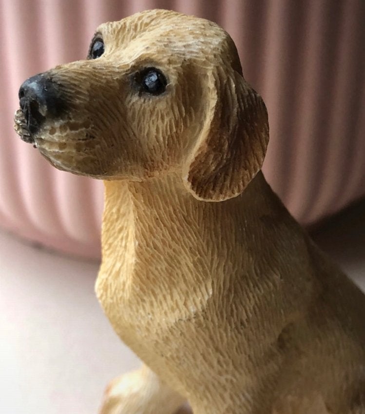 Hond Labrador Golden Retriever Beeldje Vintage, Ophalen of Verzenden, Zo goed als nieuw, Dier