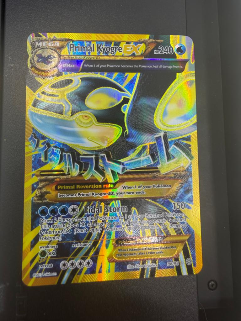 Primal Kyogre EX Pokémon Kaart -, Hobby en Vrije tijd, Verzamelkaartspellen | Pokémon, Gebruikt, Losse kaart, Foil, Ophalen of Verzenden