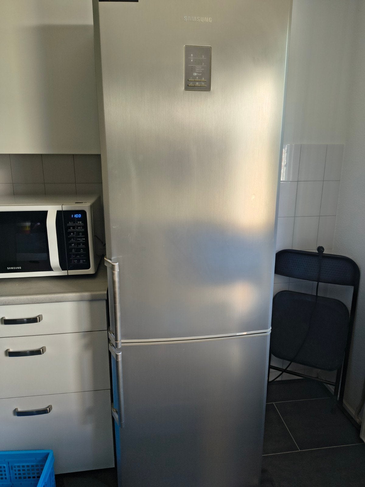 Samsung koelkast met vriezer, gebruikt maar prima, Witgoed en Apparatuur, Gebruikt, 200 liter of meer, Met vriesvak, 160 cm of meer