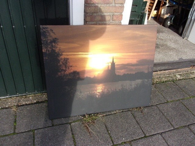 kerk op canvas, Ophalen, Zo goed als nieuw, Schilderij