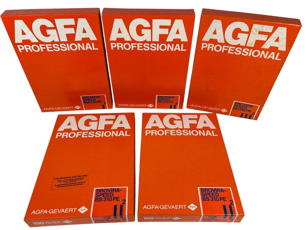 Agfa fotopapier, 5 dozen, BS310PE zwart-wit 17,8 x 24 cm, Agfa, Professional, Ophalen of Verzenden, Zo goed als nieuw