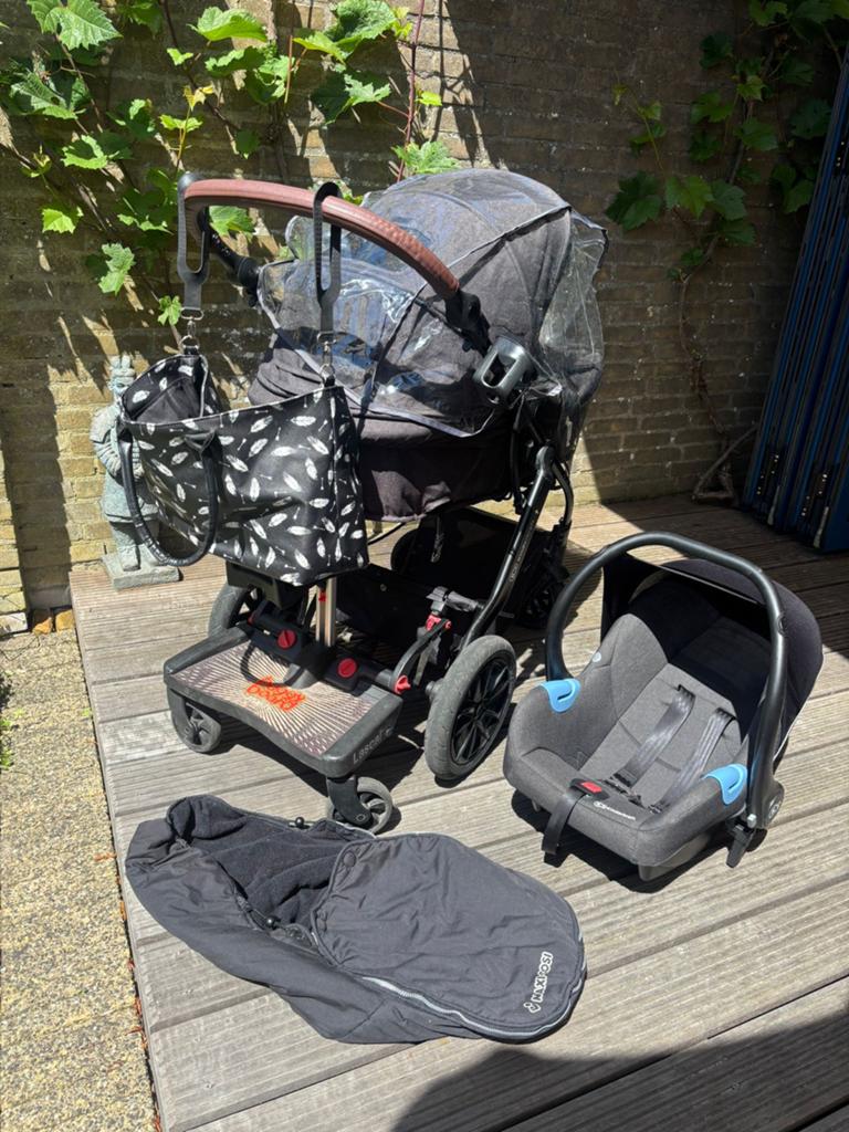 Kinderkraft Combiwagen met Lascal Maxi+, autostoel & accesso, Gebruikt, Combiwagen, Met autostoeltje, Ophalen