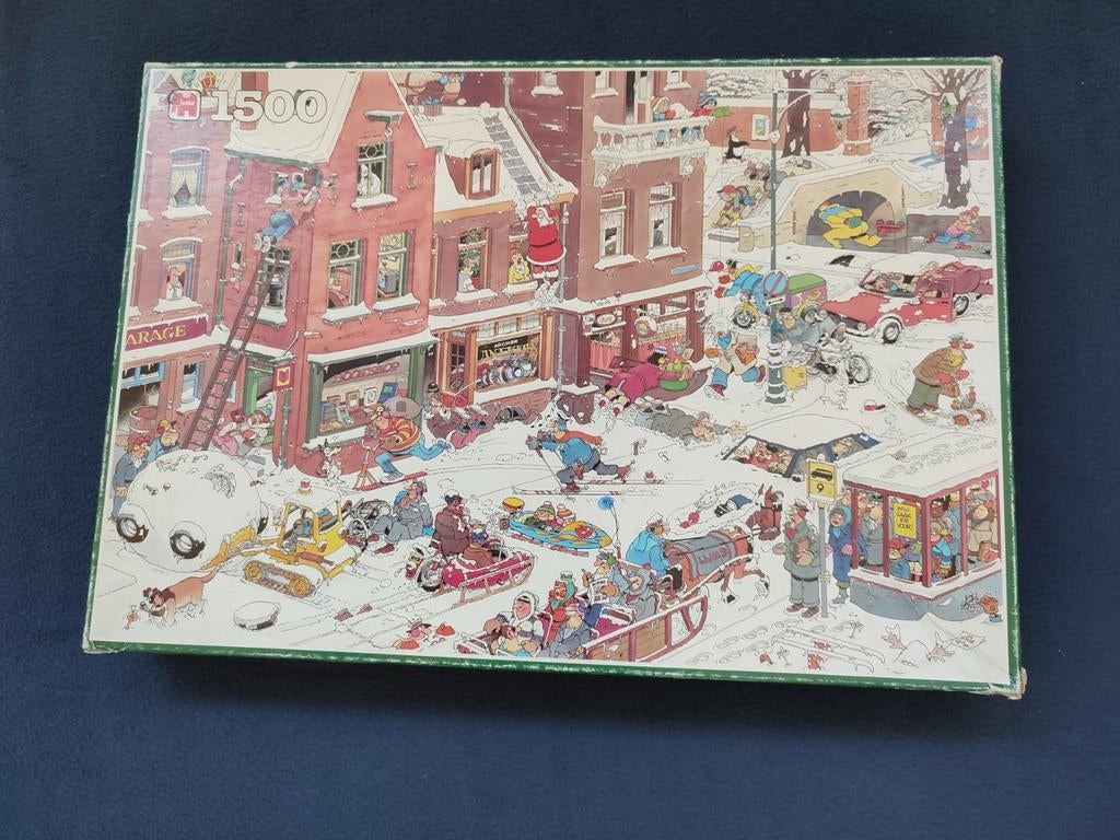 Jan van Haasteren puzzel Sneeuwpret - 1500 stukjes, Ophalen of Verzenden, 500 t/m 1500 stukjes, Gebruikt, Legpuzzel