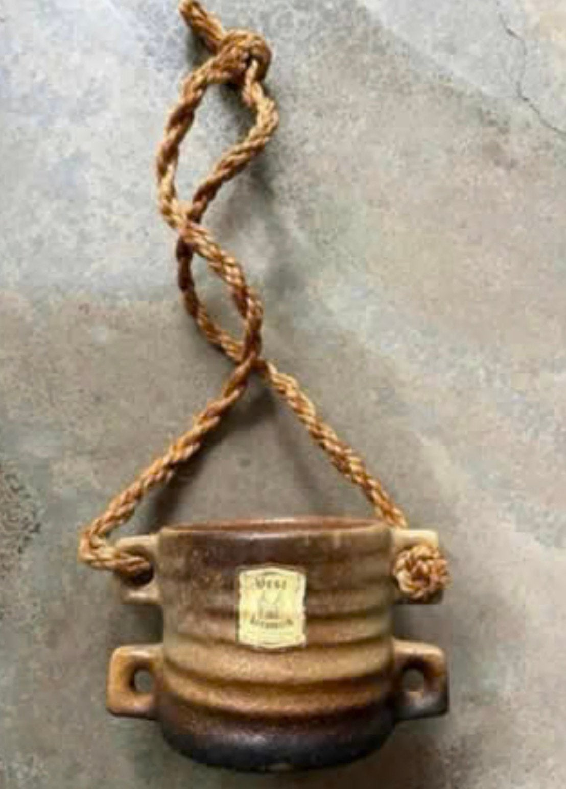 Vest Keramiek v Woerden Gouda hangpot plantenhanger vintage, Ophalen of Verzenden, Huis en Inrichting