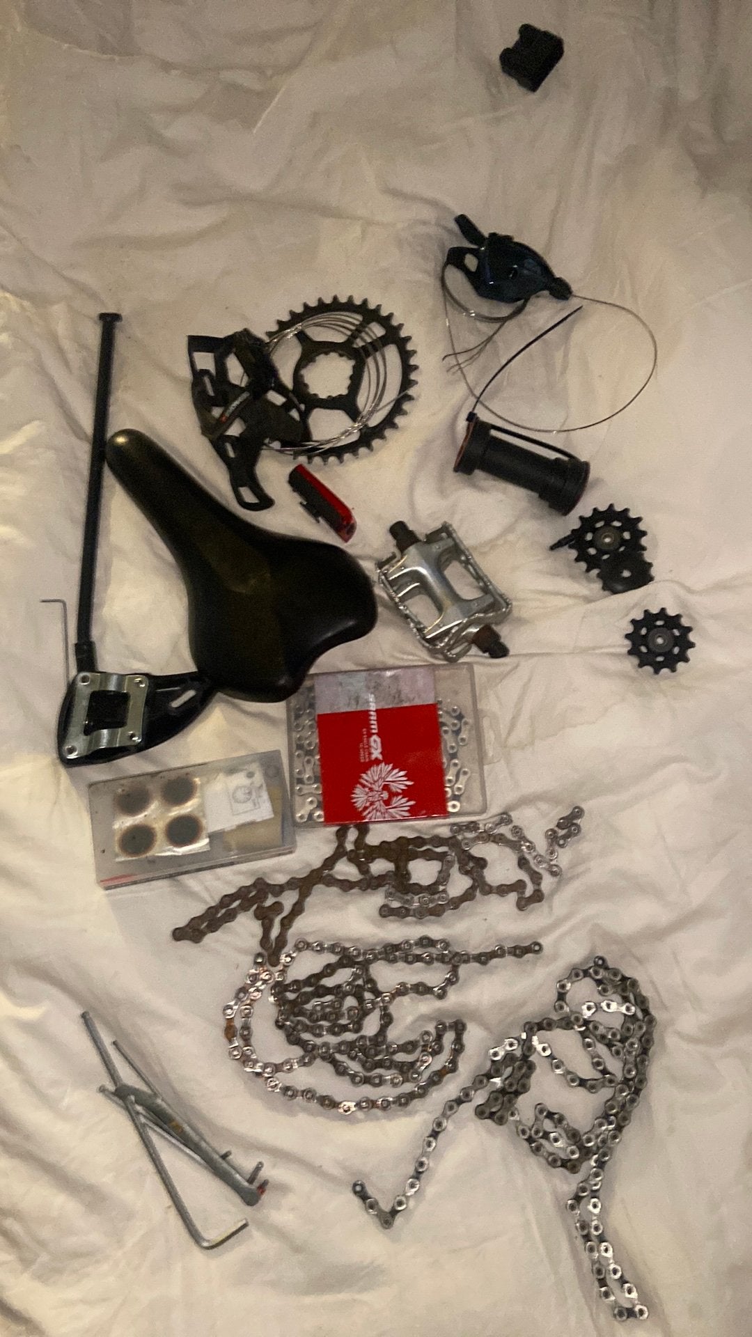 Complete set fietsspullen: shimano en sram, Ophalen, Gebruikt, Overige typen, Staal