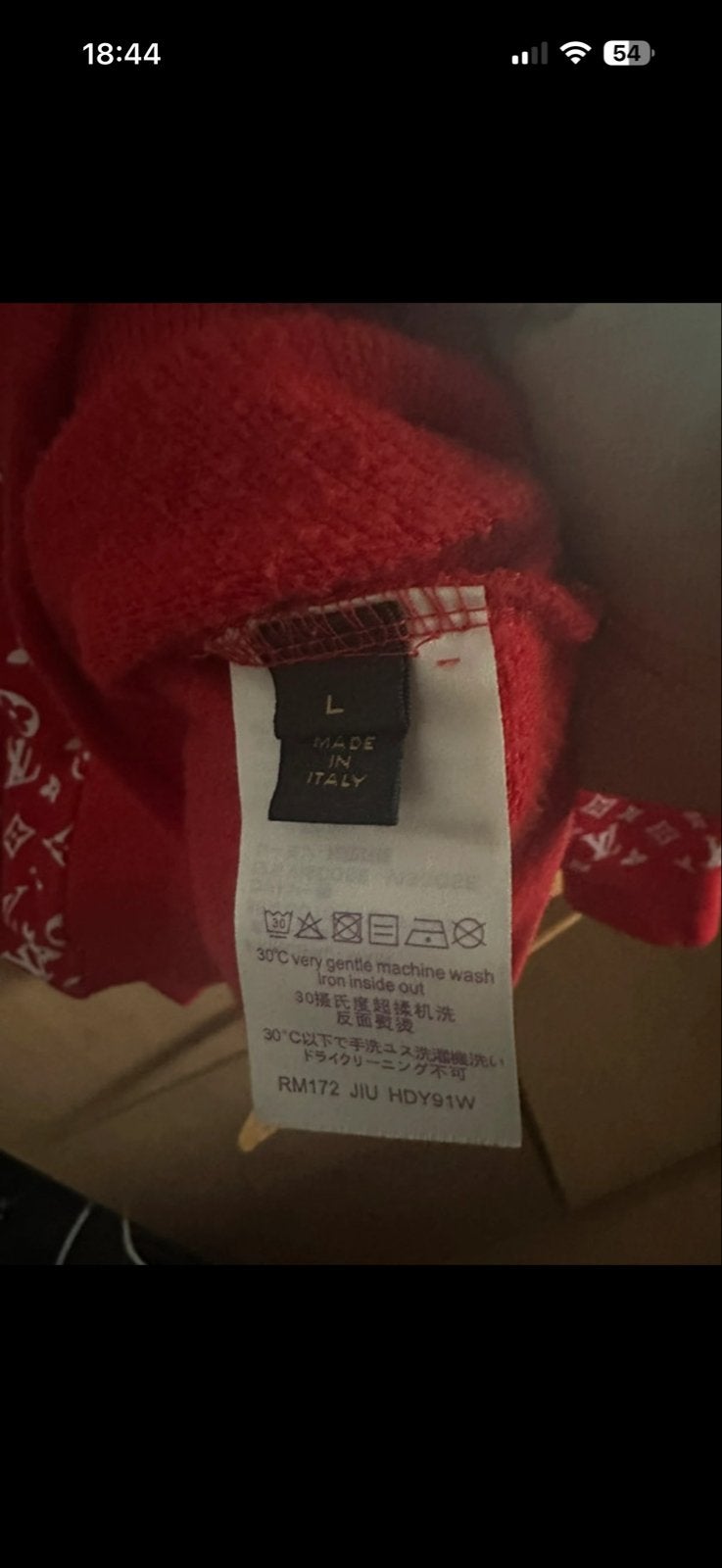 Supreme Louis Vuitton Box Logo Hoodie Rood Maat L, Maat 52/54 (L), Verzenden, Nieuw, Rood