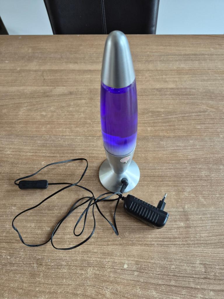 Paarse lavalamp - 35 cm hoog, Ophalen, Gebruikt, Retro