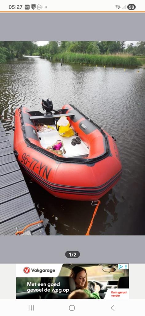 Zodiac 420 cm, Ophalen, Gebruikt, Overige typen, Motorboot