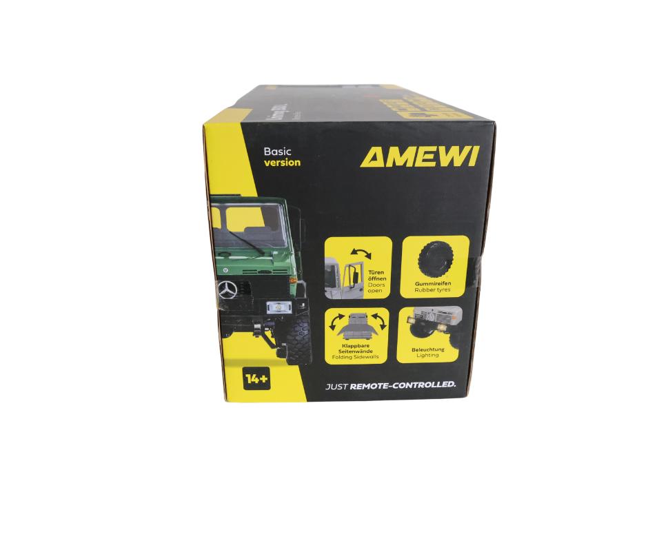 Amewi Mercedes-Benz Unimog Basic 4WD 1/12 RTR Green, Ophalen of Verzenden, Nieuw, Overige schalen, Auto offroad
