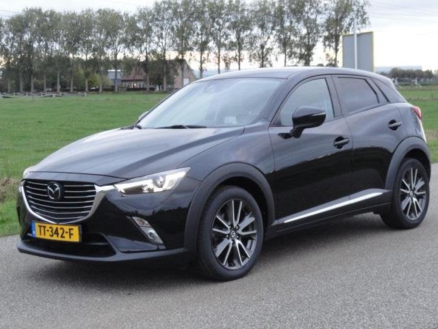 Mazda CX-3 1.5 SkyActiv-D SkyLease+ Full LED I NAVIG I LEER, Auto's, Voorwielaandrijving, 4 cilinders, Zwart, Leder