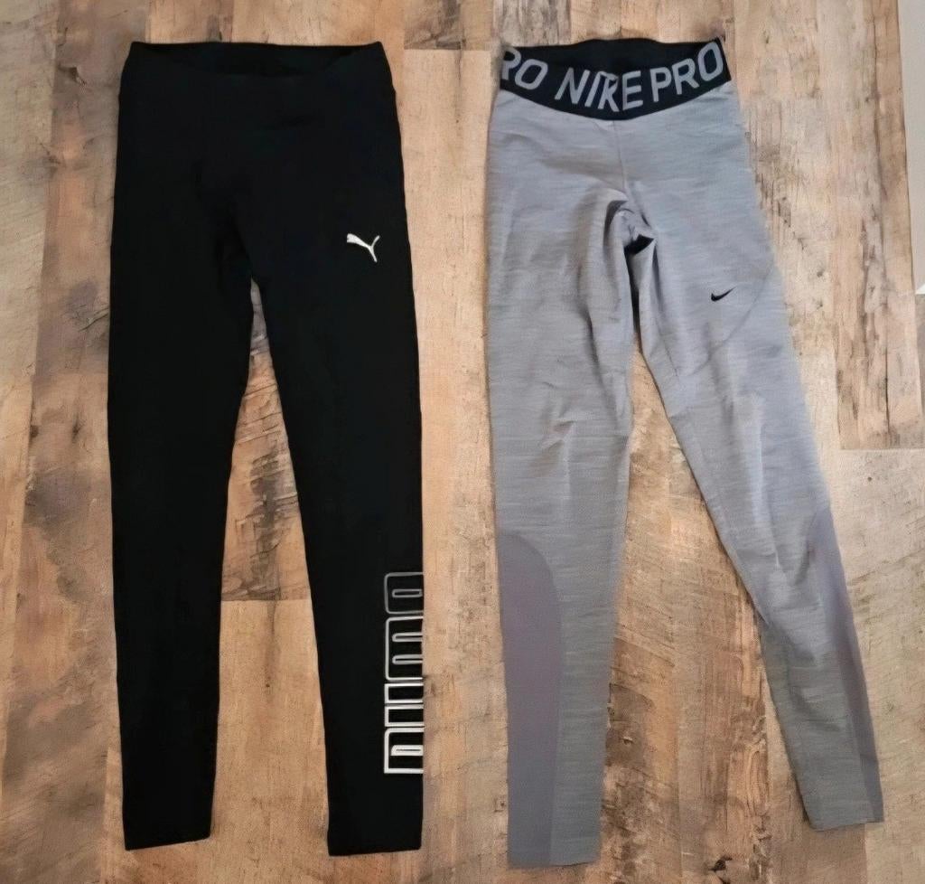 Sportlegging dames 2st  maat xs (Nike pro puma), Ophalen of Verzenden, Maat 36/38 (S), Zwart, Legging