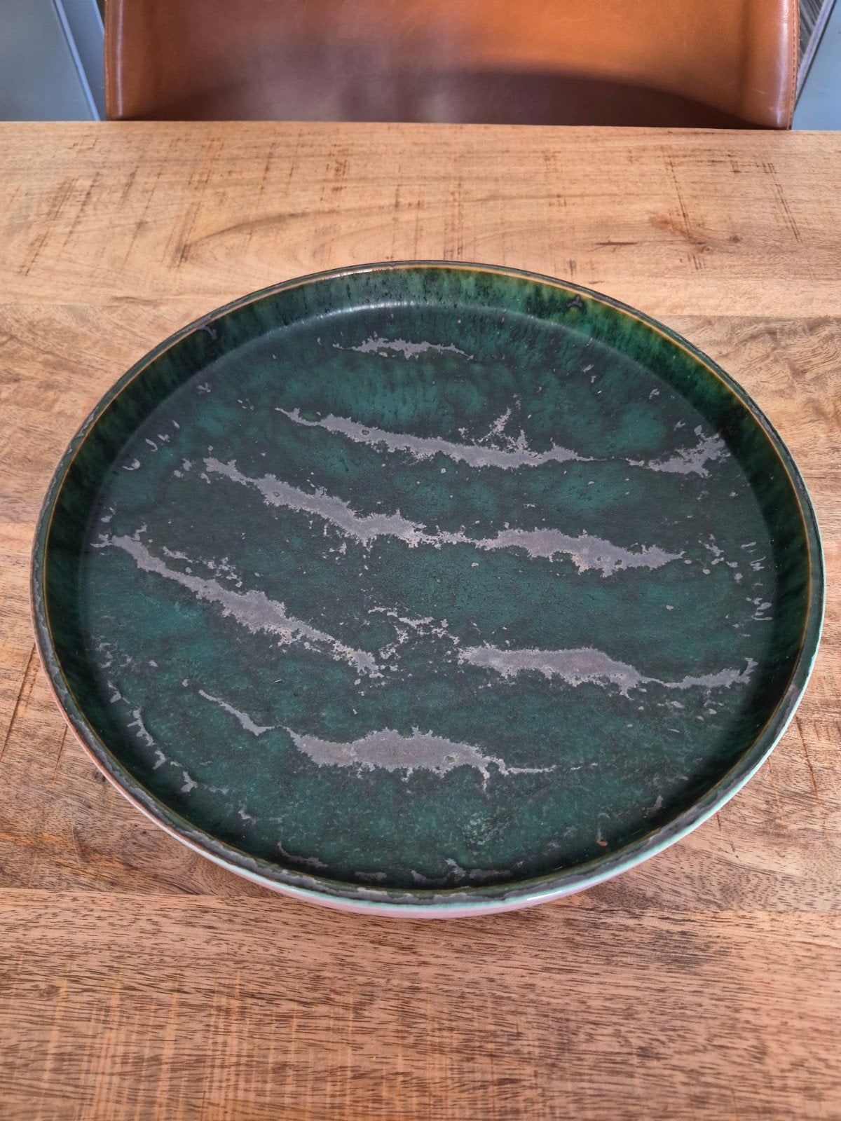Vintage West-Duits Aardewerk Schaal 1075-31 Groen, Ophalen of Verzenden