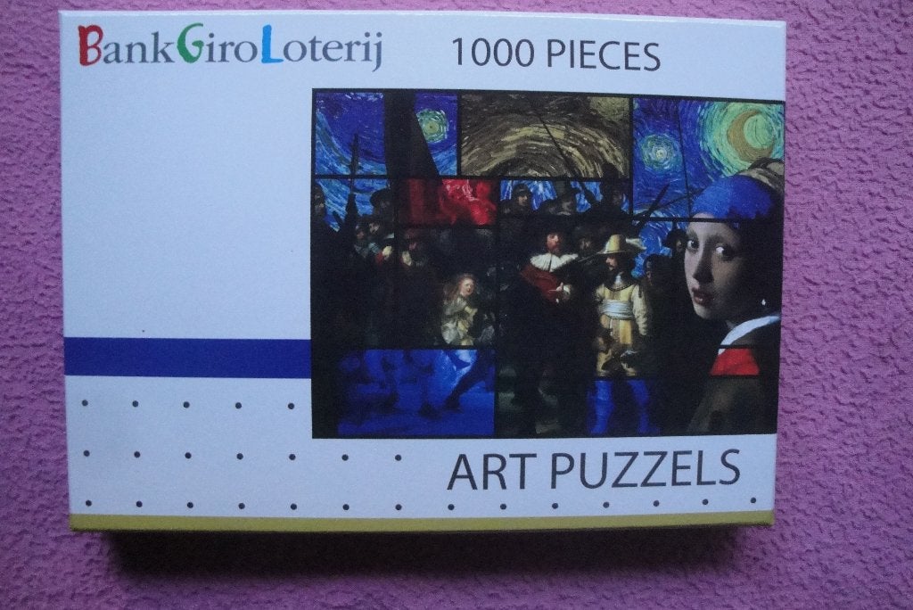 ART BANK GIRO LOTERIJ PUZZLE 1.000 stukjes 1,95euro., Ophalen of Verzenden, 500 t/m 1500 stukjes, Zo goed als nieuw, Legpuzzel