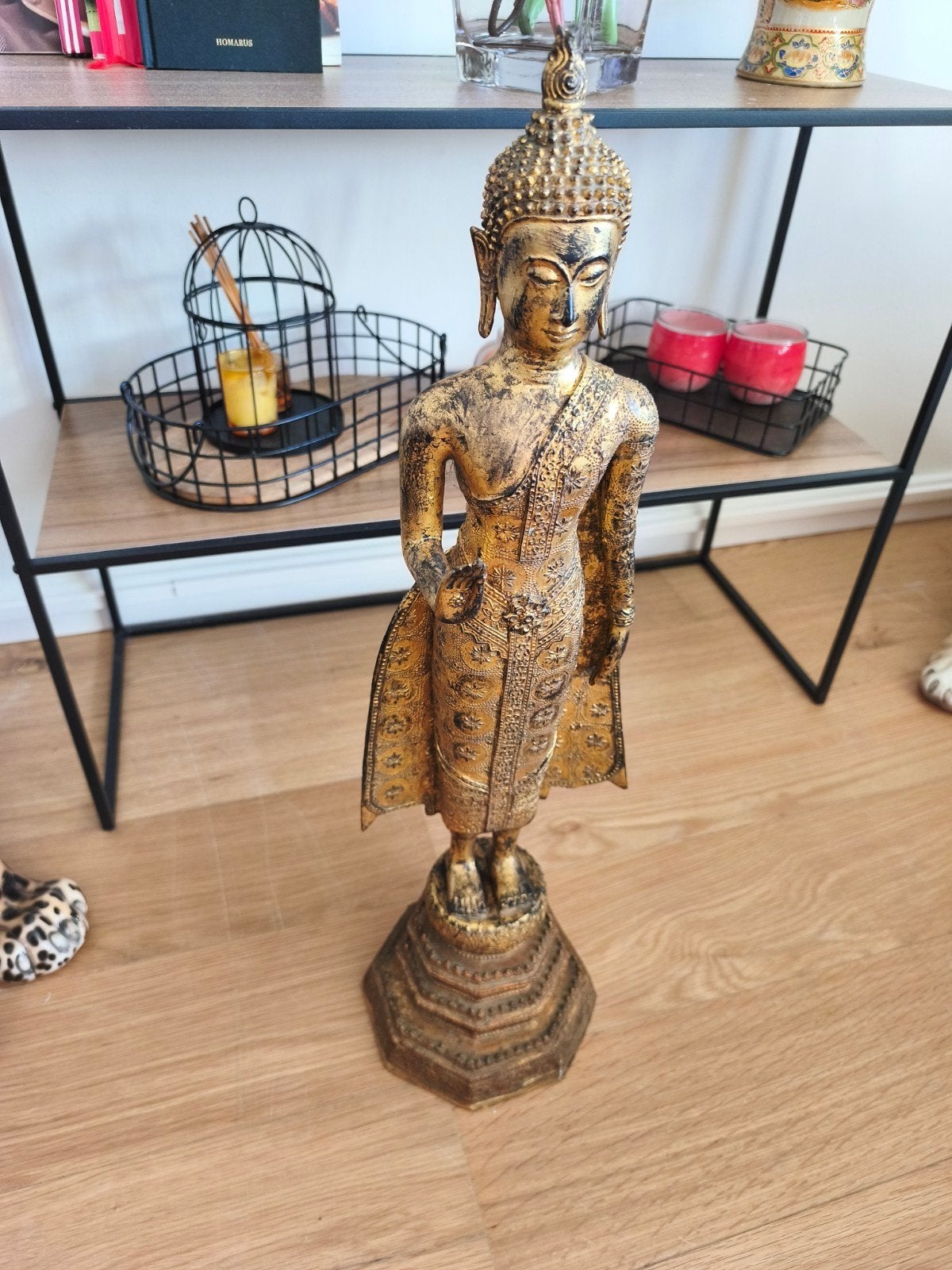 Bronzen Boeddha Ratanakosin stijl, 19e eeuw, 67 cm hoog, Huis en Inrichting, Woonaccessoires | Boeddhabeelden, Ophalen of Verzenden
