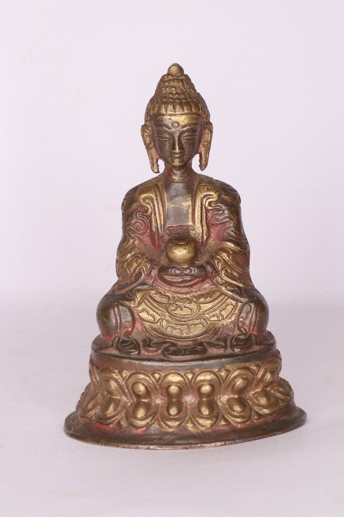 Antieke bronzen buddha, Ophalen of Verzenden