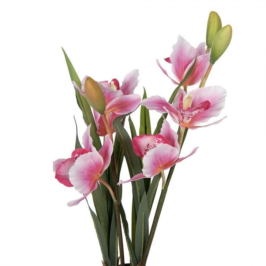 CLAYRE & EEF - KUNST ORCHIDEE (CATTLEYA HYBRIDA), Ophalen of Verzenden, Nieuw, Clayre & Eef, Met pot of vaas