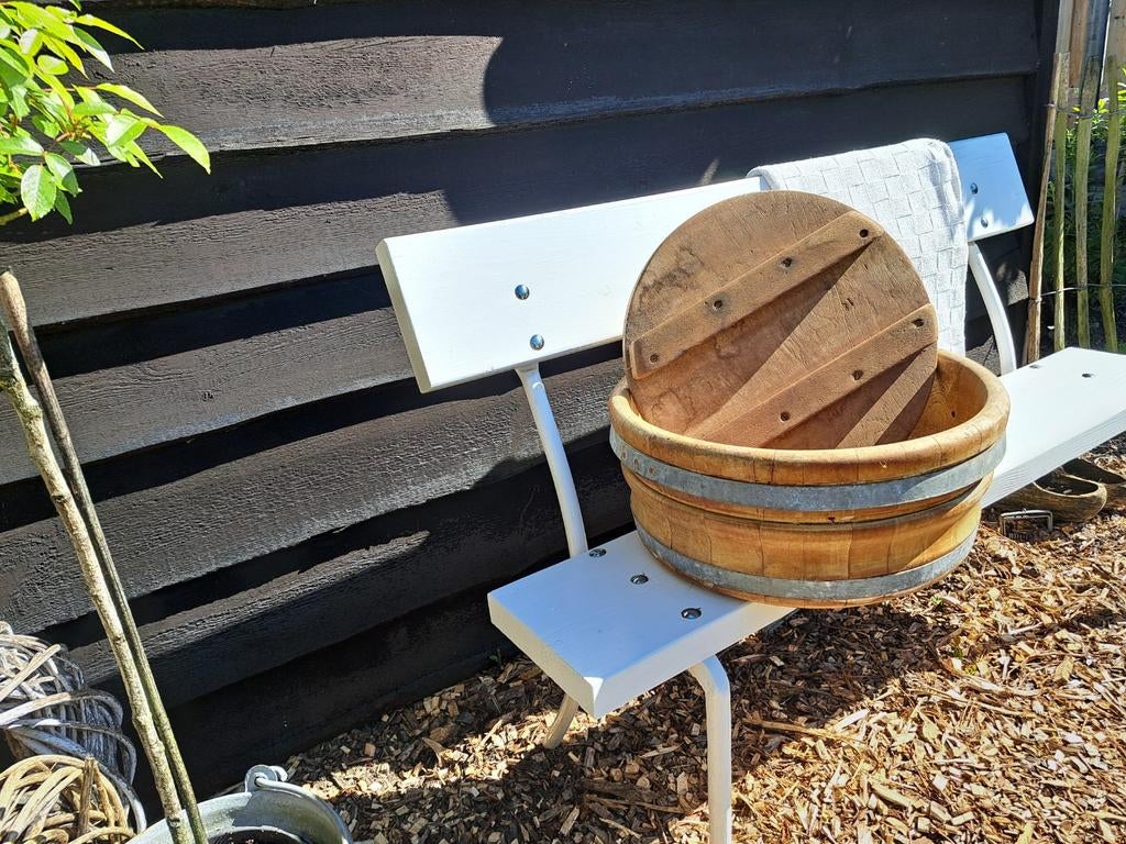 Groot kaasvat kaaskuip met deksel doorsnede 45 cm, Tuin en Terras, Regentonnen, 150 liter of meer, Ophalen of Verzenden