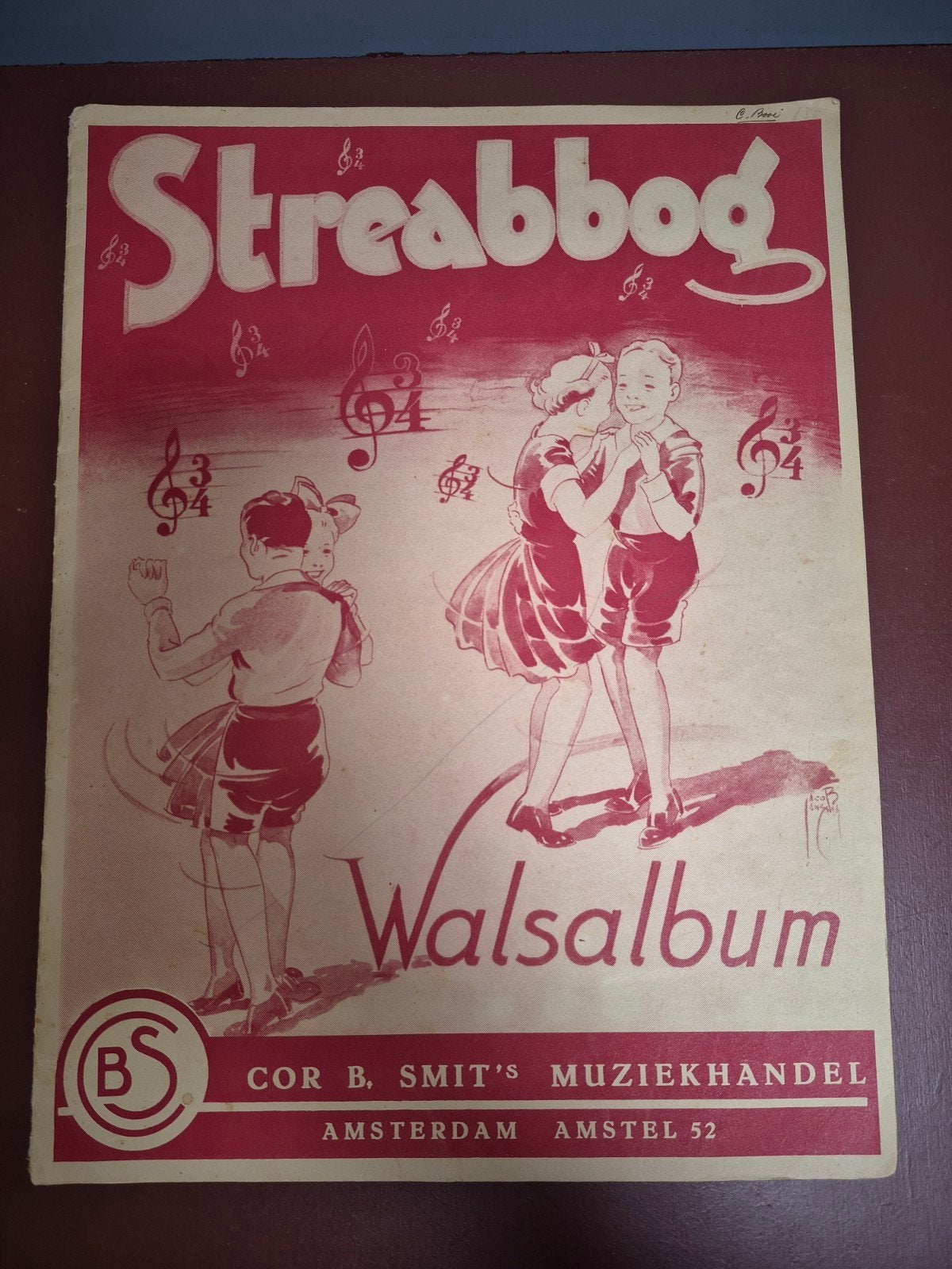 Strebabbog Walsalbum - Antiek Pianoboek, Gebruikt, Klassiek, Ophalen of Verzenden, Thema