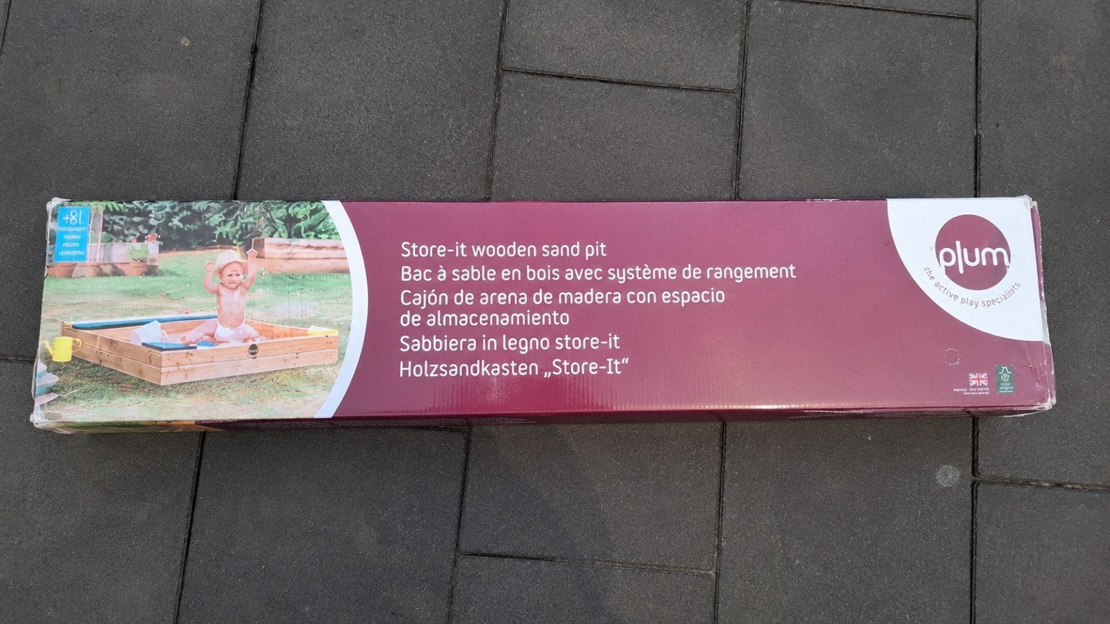 Nieuwe Plum Store-It houten zandbak met opbergruimte, Ophalen, Nieuw