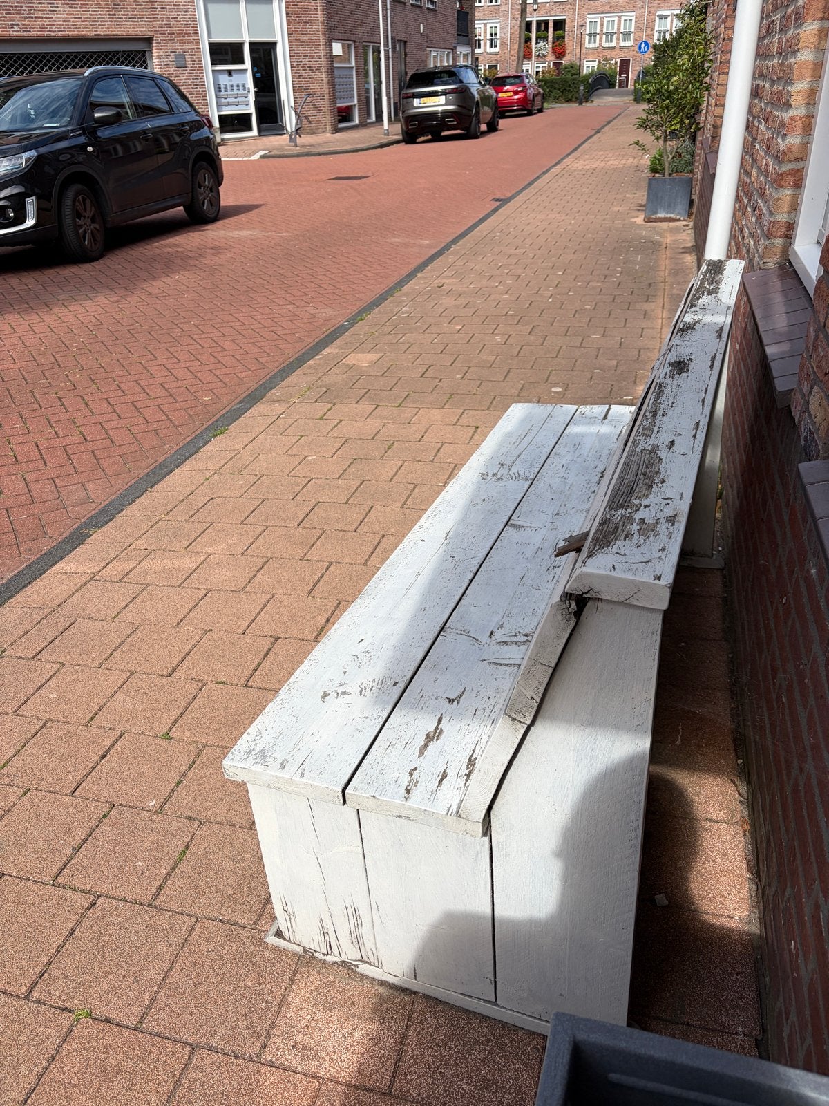 Gratis af te halen: Houten tuinbank, Tuin en Terras, Ophalen, Gebruikt, Hout