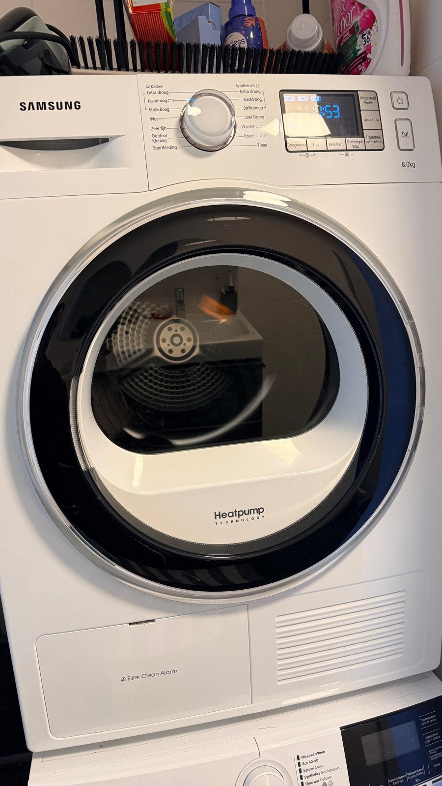 Droger Samsung 8kg ( LEES ADVERTENTIE ), Ophalen, 8 tot 10 kg, Zo goed als nieuw, Voorlader