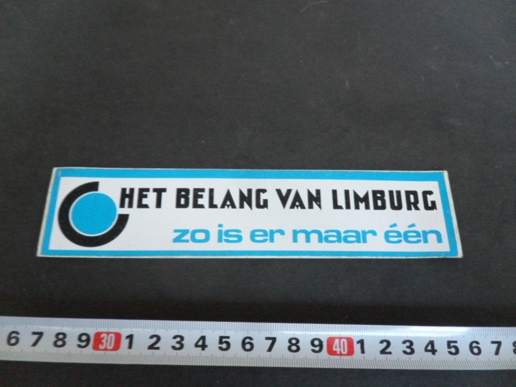 sticker het belang van Limburg zo is er maar één, Verzamelen, Ophalen of Verzenden, Zo goed als nieuw