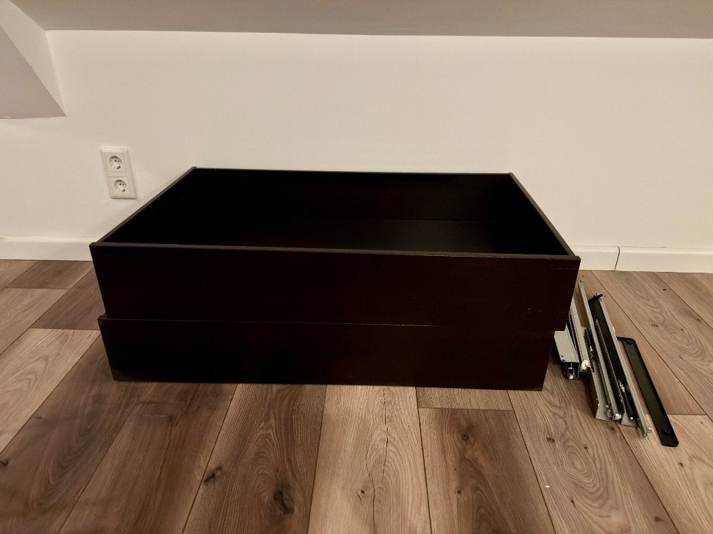 Twee Donkerbruine IKEA Komplement lades voor Pax kast, Ophalen, Gebruikt, 50 tot 100 cm, Minder dan 100 cm