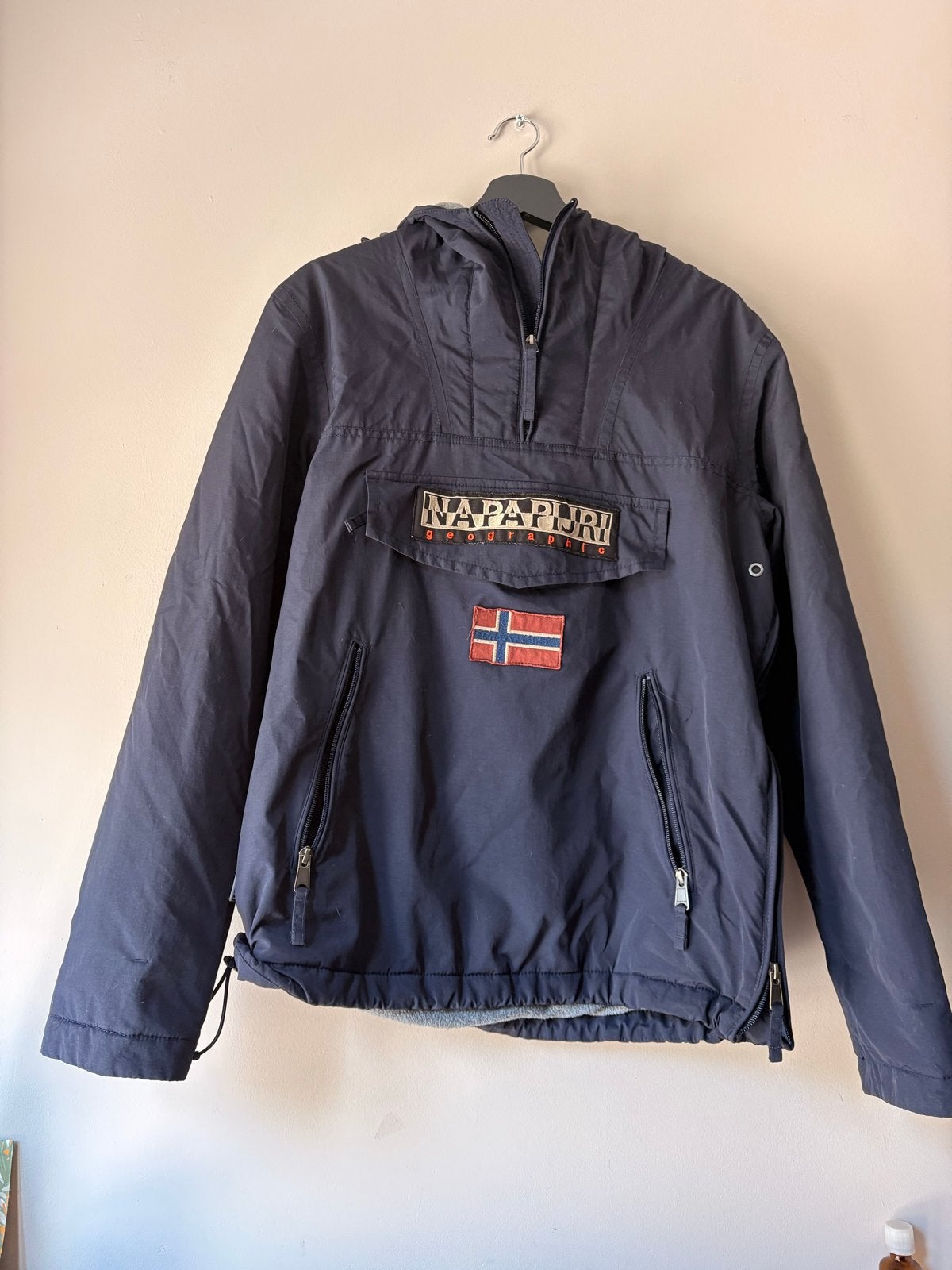 Napapijri Geographic Anorak Jas - Maat S, Ophalen, Zo goed als nieuw, Maat 46 (S) of kleiner, Blauw