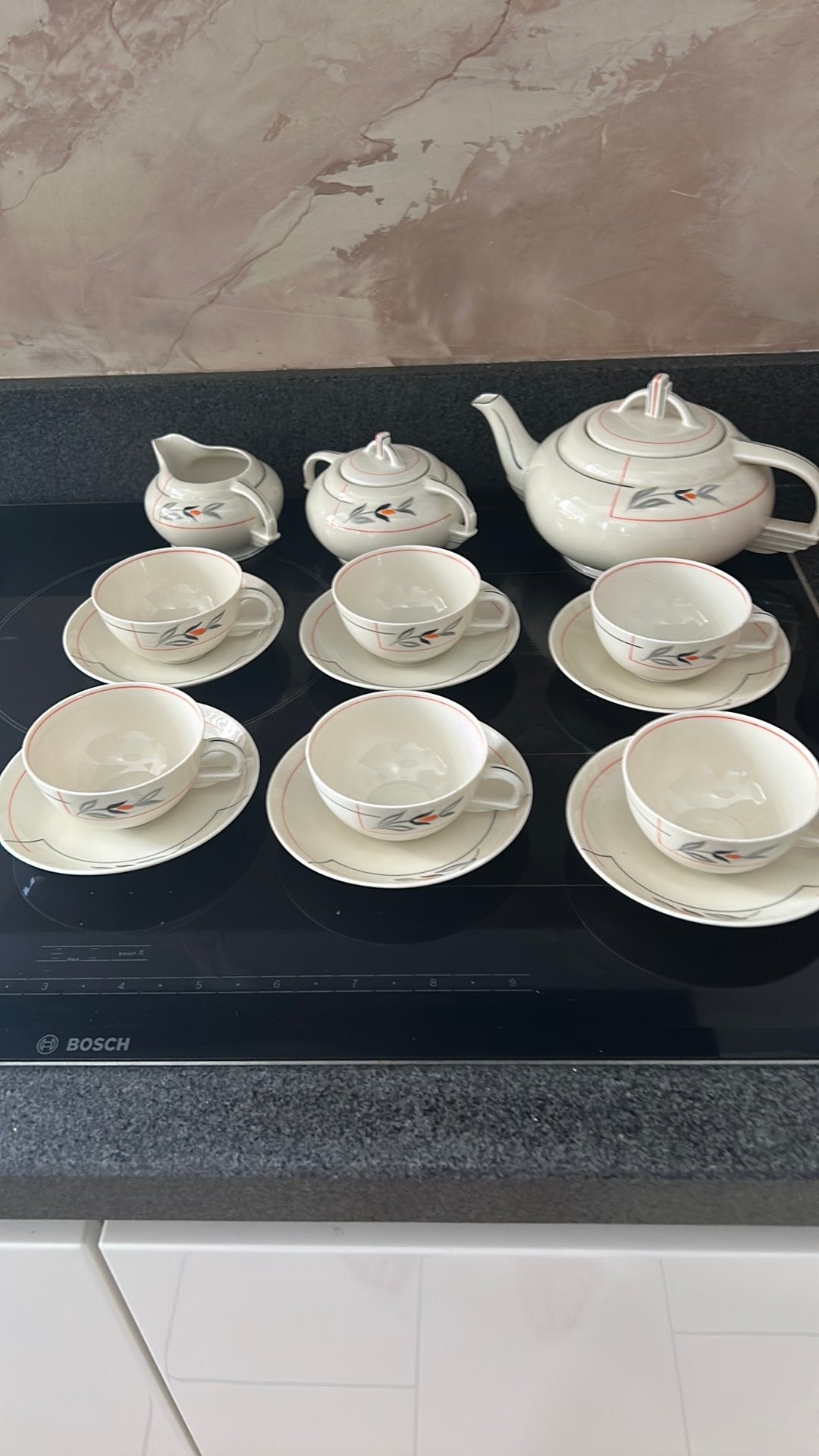 Antiek thee/koffie servies, Ophalen