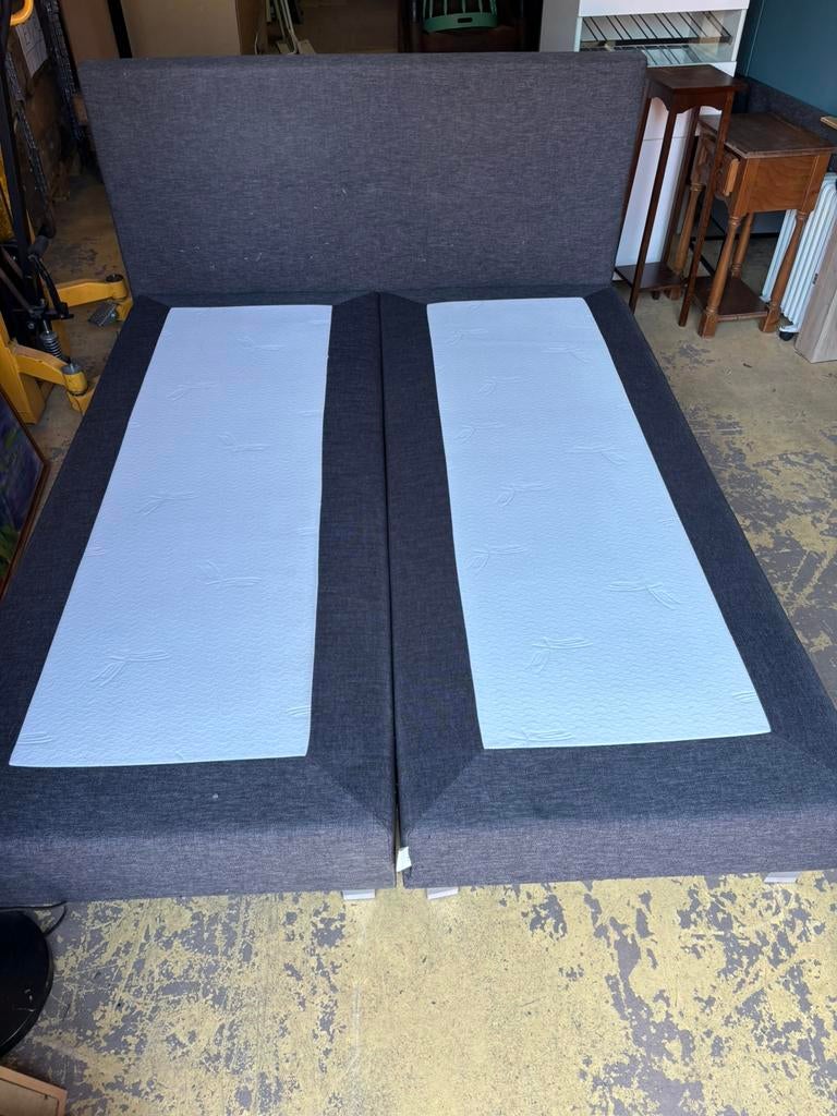 2 pers. Boxspring - 160x200x35H, 1025xe, Tweepersoons, Ophalen of Verzenden, Zo goed als nieuw