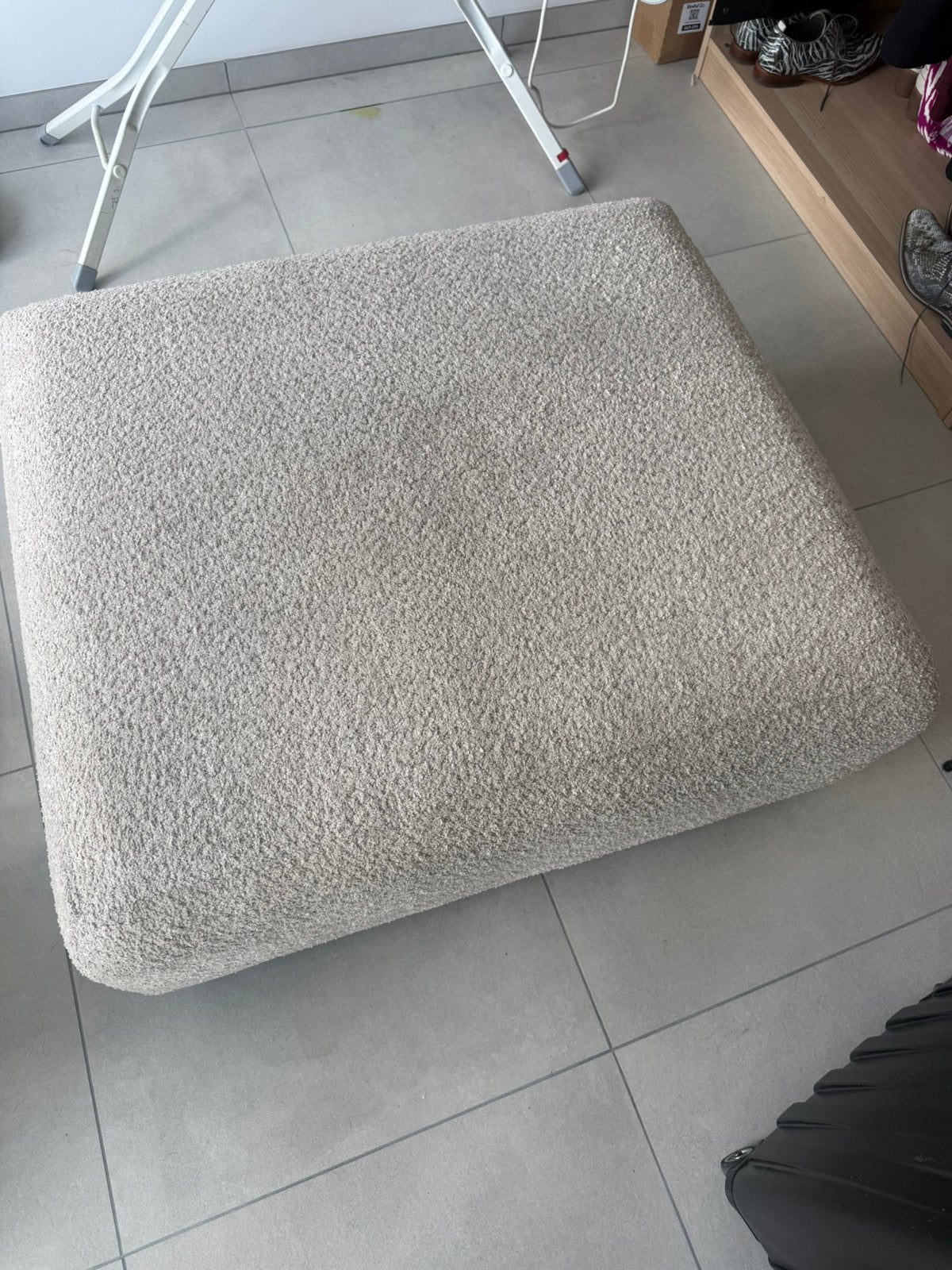 Beige poef van leen bakker als nieuw, Ophalen, 100 tot 125 cm, Zo goed als nieuw, 75 tot 100 cm
