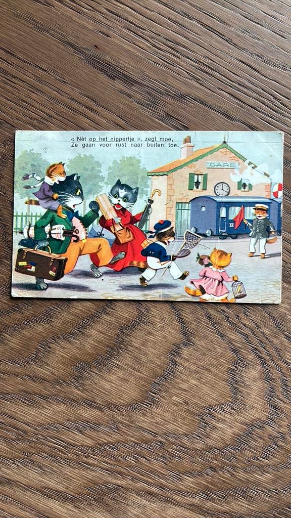 GERESERVEERD!Net op het nippertje. De tram vertrekt., Ophalen of Verzenden, 1940 tot 1960, Overige thema's