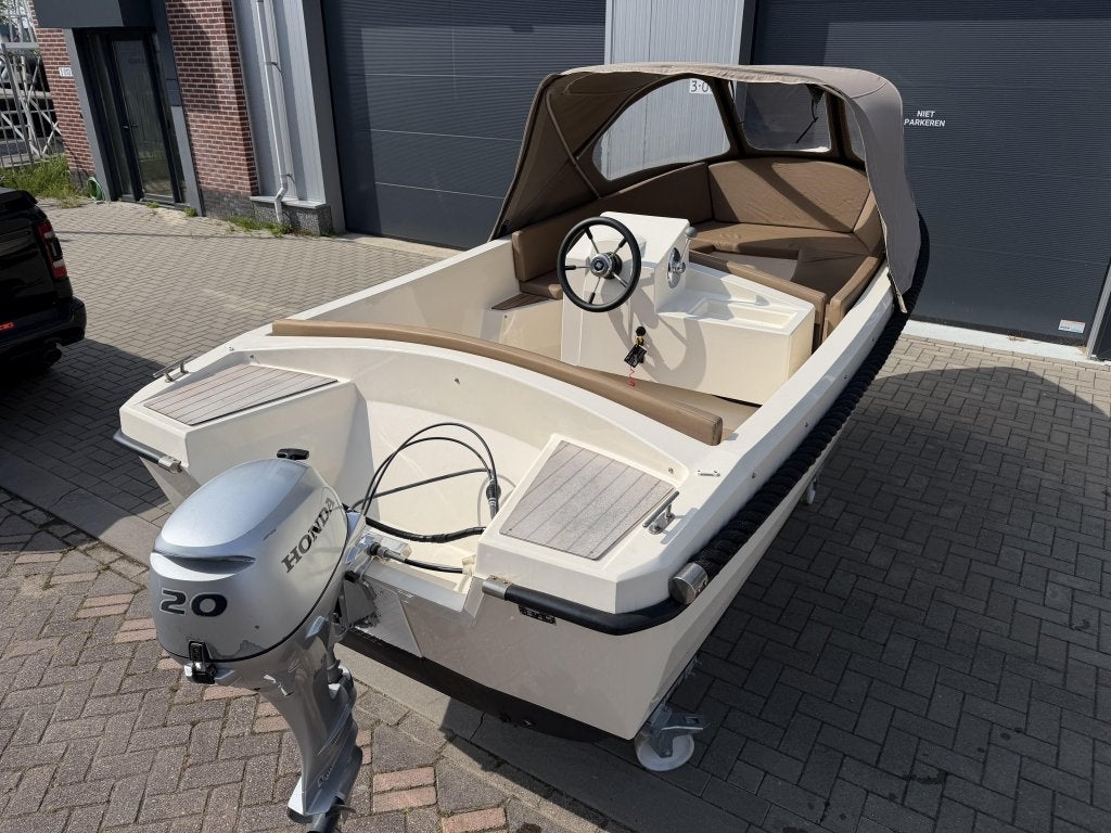 Remus 475 Sloep Compleet incl. Honda 20PK 4-takt, Watersport en Boten, Sloepen, Overige merken, Remus, 5 m, Wfwatersport@botenverhuurhoorn.nl