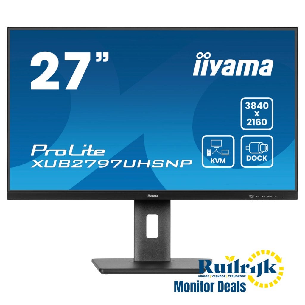 Foto 2 van Iiyama XUB2797UHSNP 27 inch USB C 96W 4K Docking Monitor
