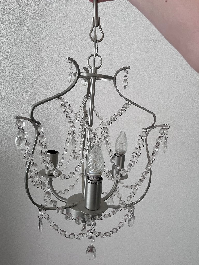 Kroonluchter IKEA, Ophalen, E14 (klein), Glas, Romantisch klassiek