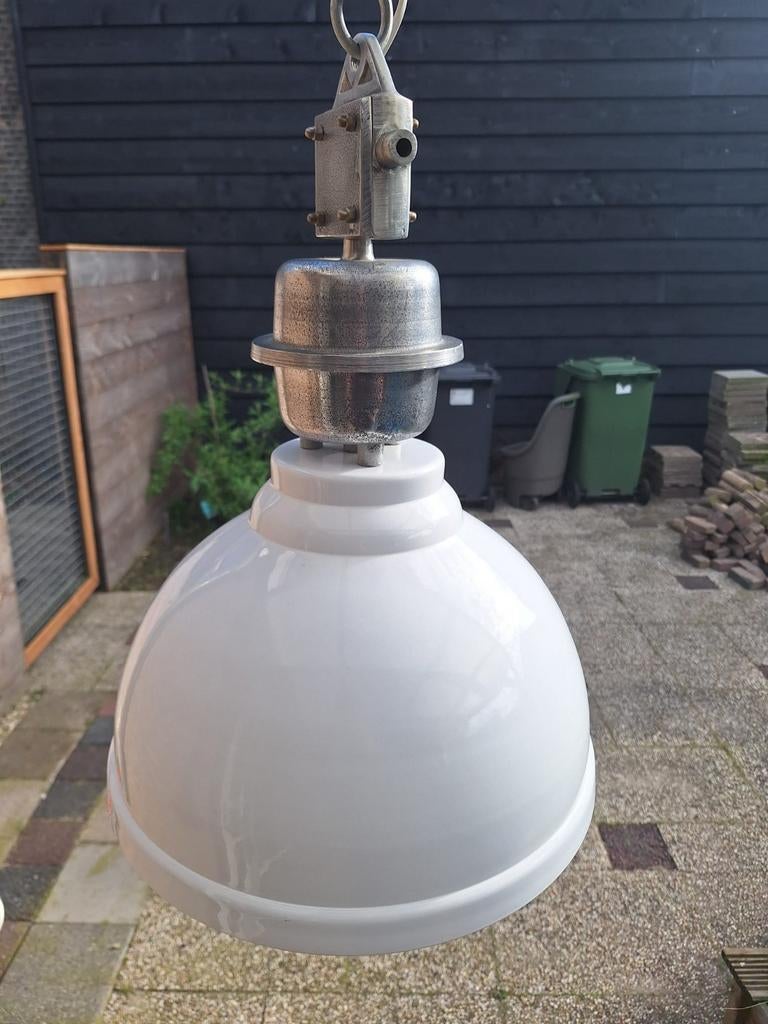 Light Living Industriële Hanglamp Clinton Ø35 cm Wit, Huis en Inrichting, Lampen | Hanglampen, Ophalen