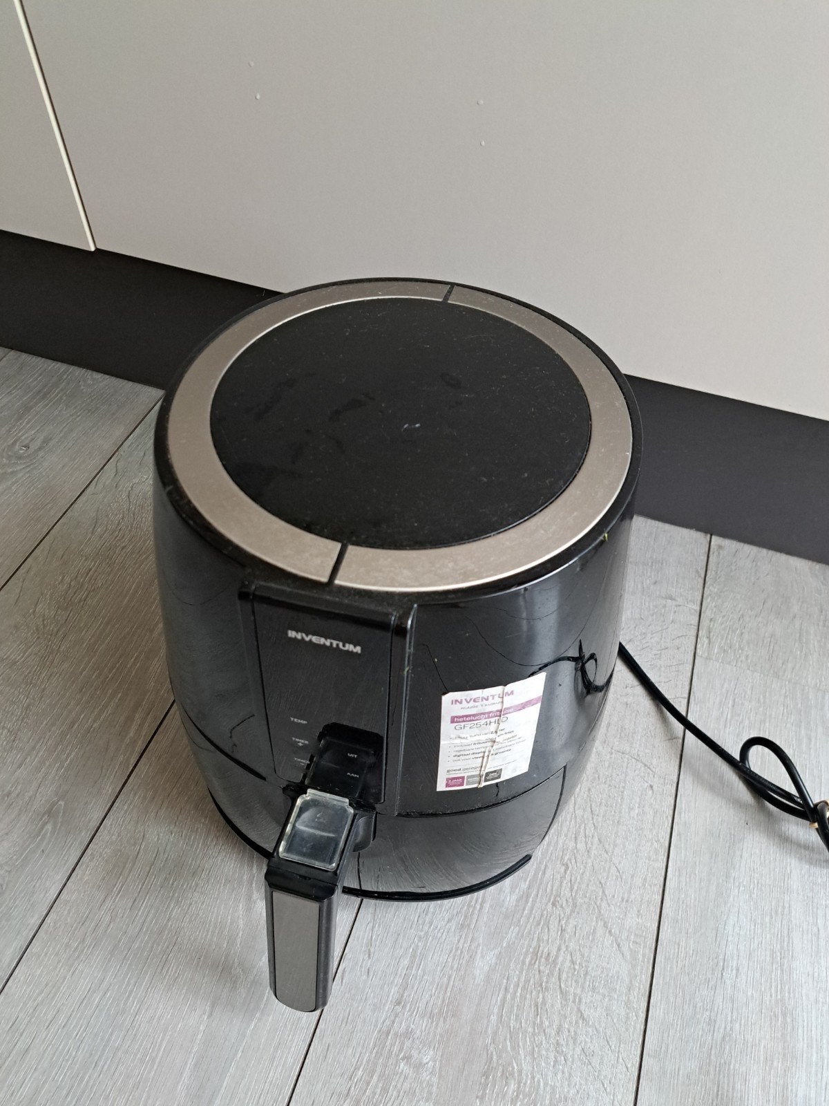 Inventum GF254HLD Heteluchtfriteuse - Zwart, 2 tot 3 liter, Ophalen, Gebruikt, Uitneembare binnenpan