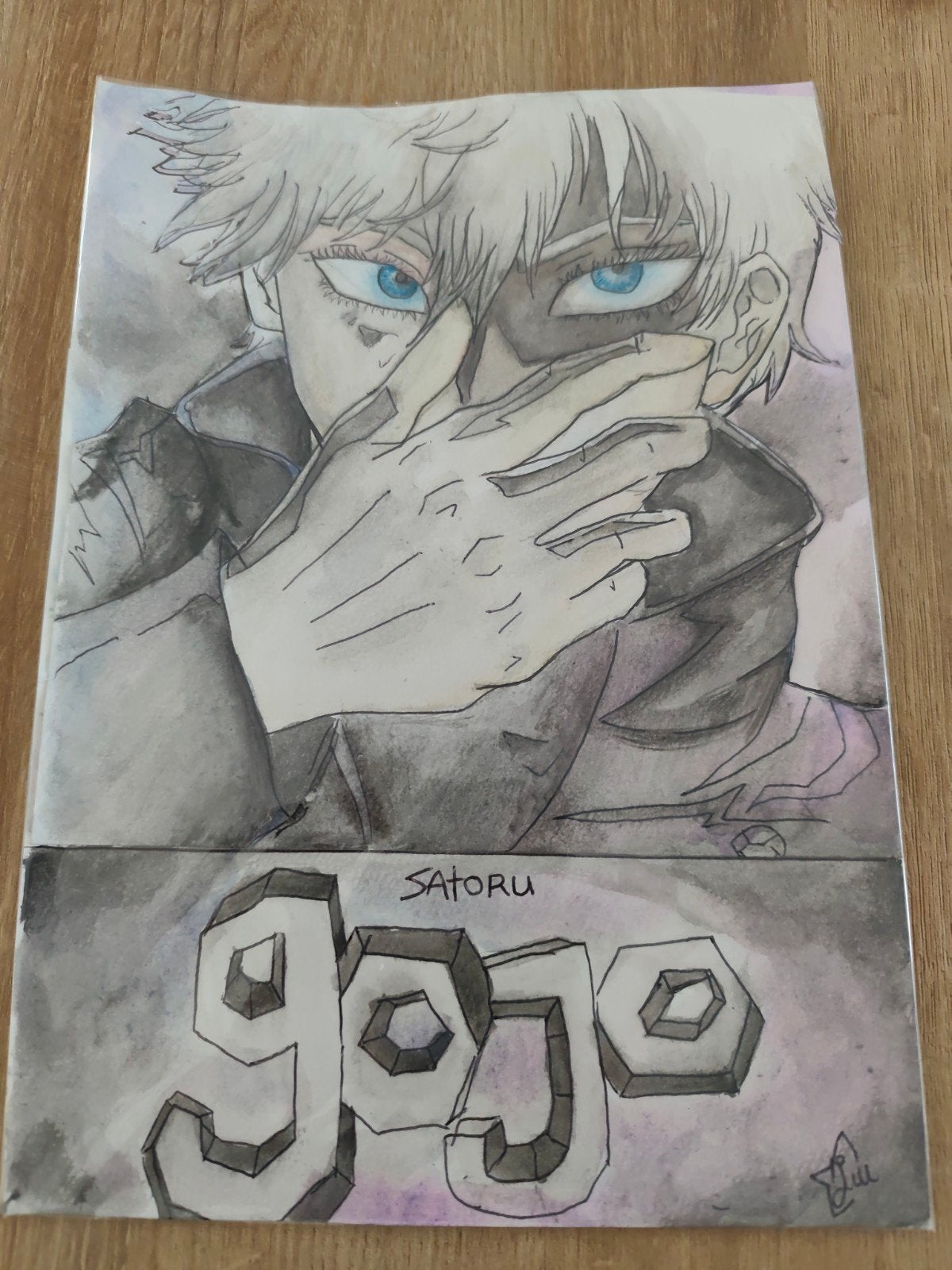 Aquarel gojo van Jujutsu Kaisen, Ophalen of Verzenden