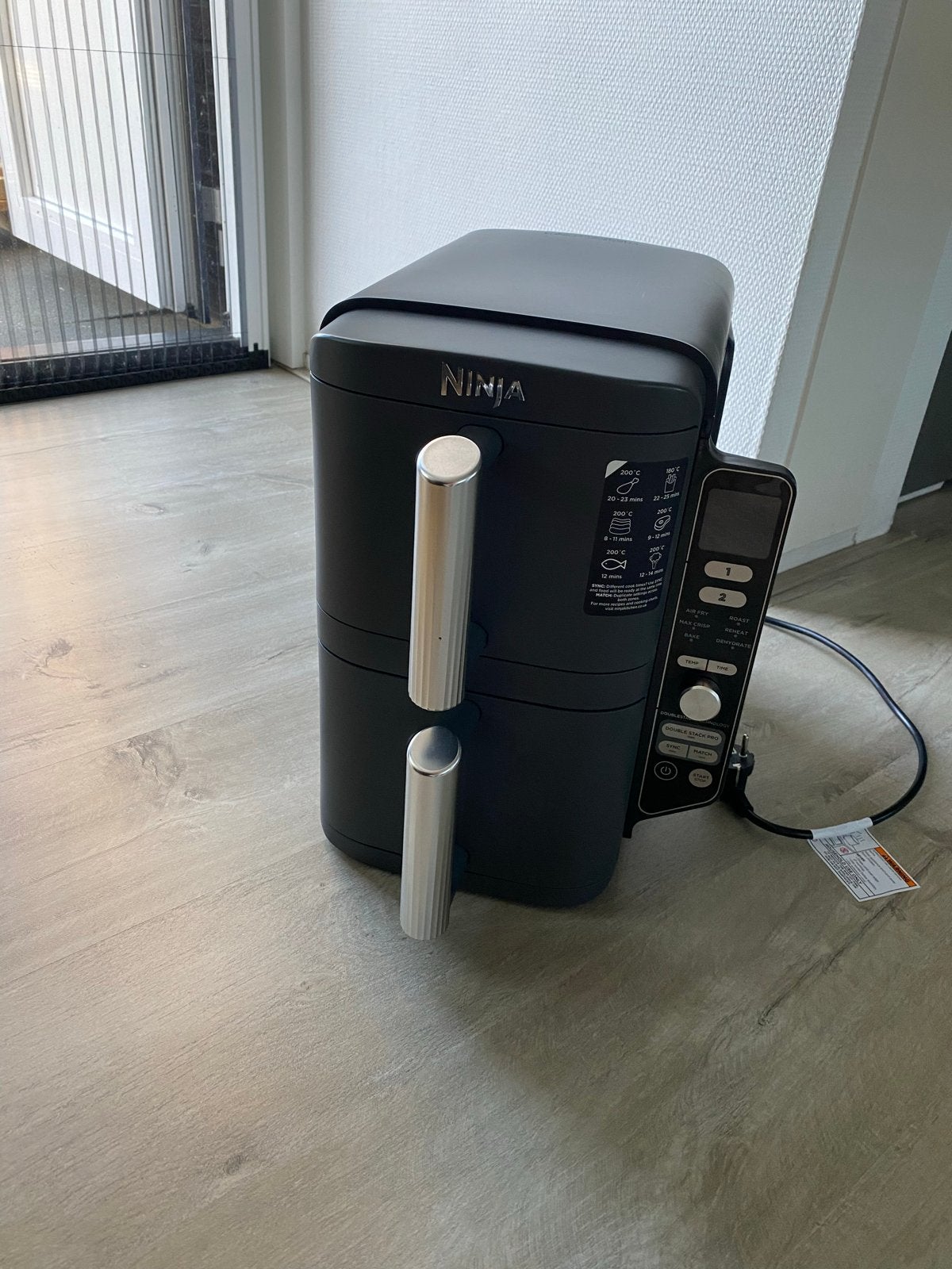 Ninja Double Stack XL 2-Laden Airfryer 9.5L – SL400EU, Witgoed en Apparatuur, Airfryers, Ophalen, Zo goed als nieuw, Airfryer XL