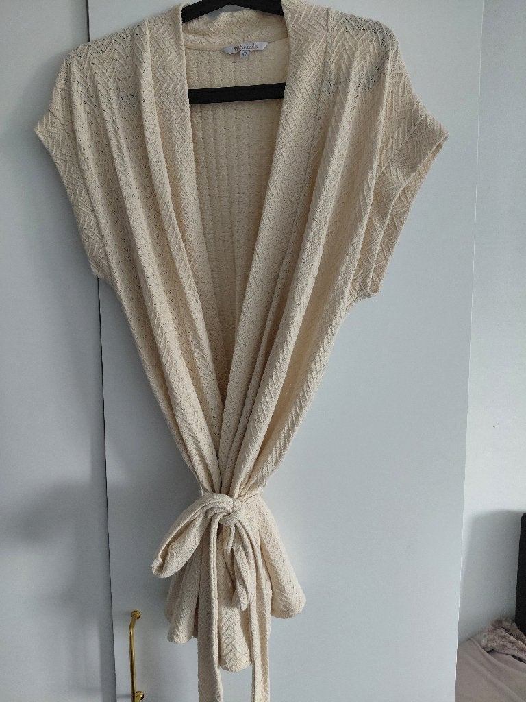 Blazer van stof, Maat 38/40 (M), Beige, Ophalen of Verzenden, Zo goed als nieuw
