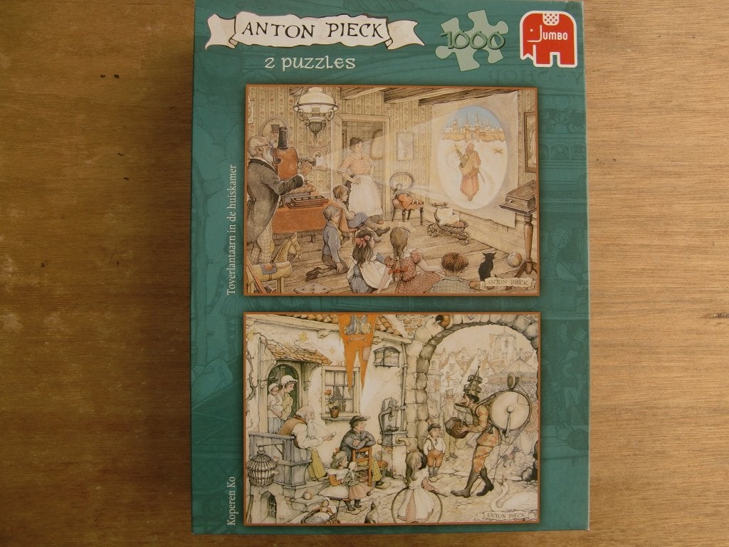 34LP: Legp. Jumbo: Anton Pieck – Toverlantaarn/ Koperen Ko, Ophalen of Verzenden, 500 t/m 1500 stukjes, Zo goed als nieuw, Legpuzzel