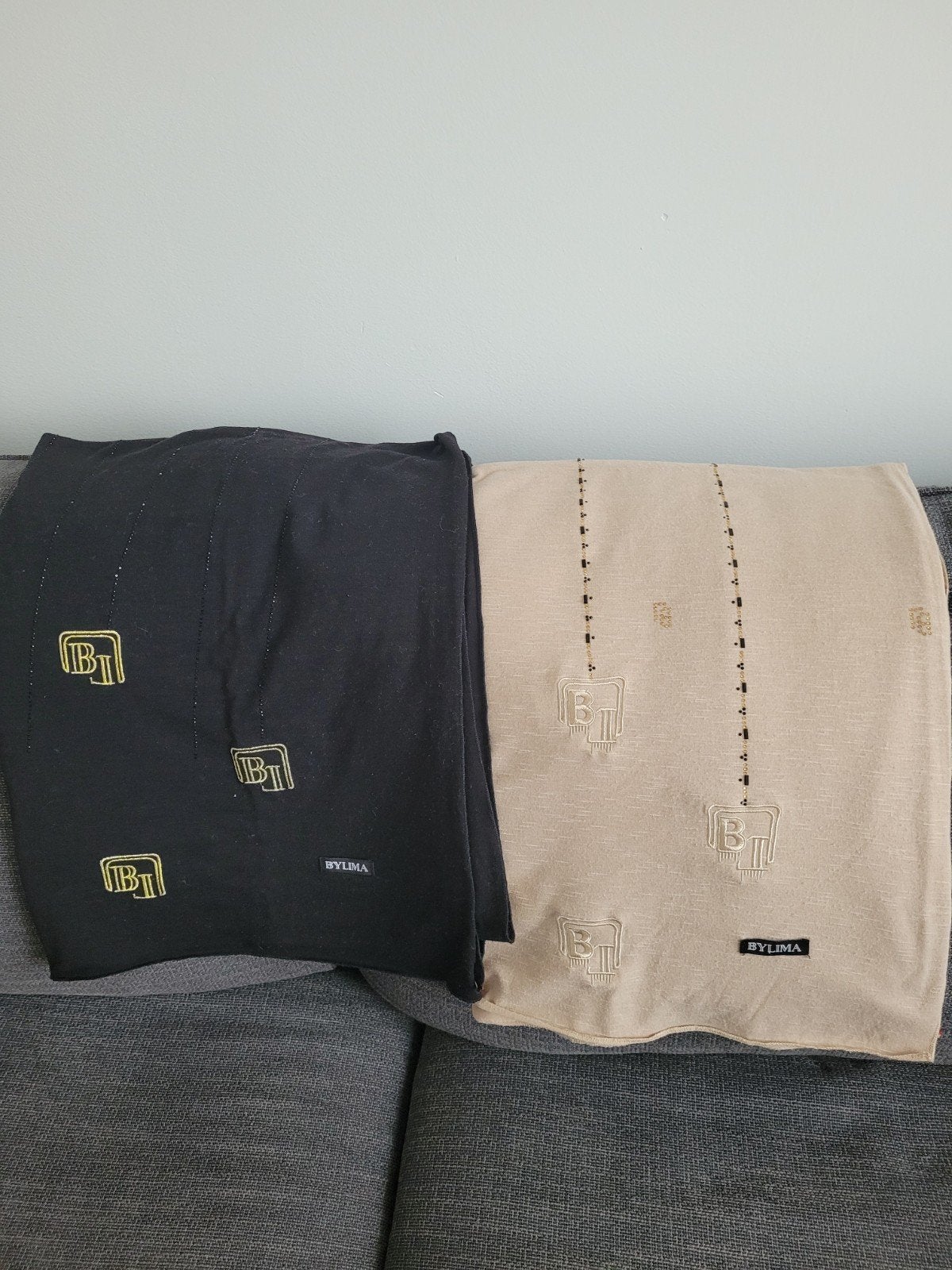 Set van 2 BYLIMA hoofddoeken - Zwart en Beige, BYLIMA, Ophalen of Verzenden, Nieuw